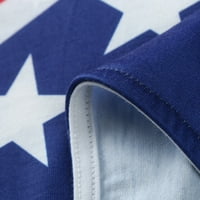 Ризи 4 юли дамски летни върхове Женски ръчно рисувана риза на американско знаме v Врат тениска пуловер с къс ръкав върхове за независимост ден риза