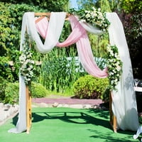 Taize Сватбена арка Драпиране плат Екстра дълги панели Широки чисти бръчки безплатно мека сватбена партия арх архи