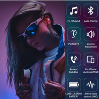 Urban Street Buds Live True Bluetooth Wireless Earbuds за тест с микрофон червено