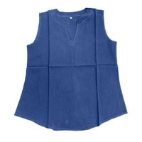 RoyAlloveWomen's Solid Color Fashion Fashion Cotton Comp v-образен твърд цвят жилетка за жени за жени