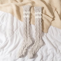 Loopsun чорапи зима жени коралови руно чорапи средна тръба сънливи домашни плътни телешки чорапи