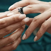 Платен ретро мъжки и женски тип зададен пръстен вмъкват циркон нов пръстен