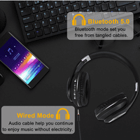 Urban U Wireless Bluetooth стерео слушалки с висока разделителна способност Аудио дълбок бас превъзходен комфорт над слушалките