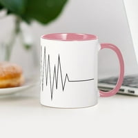 Cafepress - Кардиограма - унция керамична чаша - чаша за новост за кафе