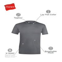 Ханес х-темп® Мъжки цял ден дишаща мрежеста мрежеста долна риза, бял 3-Пакет