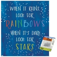 Ерин Кларк - Стенски плакат за дъждовни звезди с бутални щифтове, 14.725 22.375