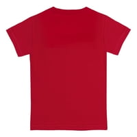 Детски малки червени червени червени червени тениски подредени тениски