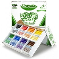 Crayola Ultra-Clean Markers Classpack, широка линия, цветове, от 200