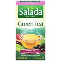 Салада всички естествен зелен чай, нар Бери с боровинки и Акай, пакетчета чай, 1. Унция