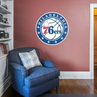 Фатхед Филаделфия 76ерс: лого-Гигант Официално лицензиран НБА Сменяема стена Декал