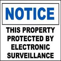 Пътни знаци - Имущество, защитено от знак за наблюдение Алуминиев знак улица Одобрен от улицата Знак 0. Дебелина