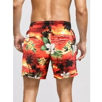 Lopecy-Sta Мъжки лято плюс размер тънък бързосъхнал плажни панталони Небрежни спортове Кратки панталони Разчистване на отстъпка