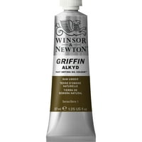 Уинсор & Нютън Грифин алкидна Бързосъхнеща маслена боя, 37мл, сурова Умбер