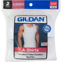 Гилдан мъжки премиум памучен етикет безплатно, а-риза, 2 опаковки