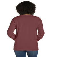 Hanes Originals Unise Barment Dyed Pocket Pocket тениска Cayenne 2xl