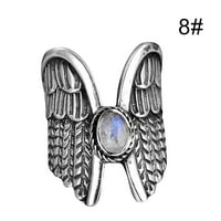 Angel Wing Alloy in Laid Rhinestone Женски пръстен Популярен изискан пръстен прости модни бижута пръстени c