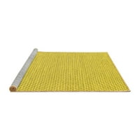 Ahgly Company Machine Wareable Indoor Rectangle Solid Yellow Modern Area Cugs, 8 '12'