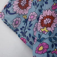 CaCommark Pi Време и Tru женски върхове плюс размери разстояние женски ежедневен отпечатан кимоно ръкав жилетка разхлабена риза