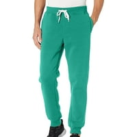 Случайни мъже от зелени мъже, основни активни спортни панталони на талията на талията