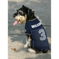 Ръсел Уилсън куче Джърси Сиатъл Сийхоукс отбор Играч Джърси за кучета и котки. Размери и отбори от НФЛ на разположение