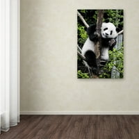 Търговска марка изобразително изкуство гигантска панда ИИ платно изкуство от Филип Хюгонар