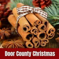 Door County Coffee Coffee County Christmas, Cinnamon & Spice ароматизирано кафе, средно печено, смлян, 8 оз торба