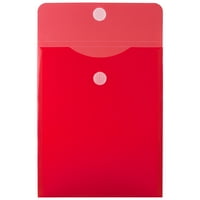 Пластмасови пликове с кука и контур, 9.8х11. 5, пакет 12, Червен