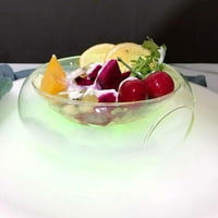 Творческа молекулярна кухня прозрачна стъклена купа за суха ледена салата за салата за хотел