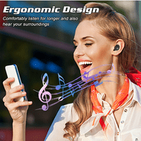 Безжични слушалки Bluetooth 5. Слушалки с цифрови светодиодни дисплеи зареждане Стерео мини за слушалки в слушалки за уши водоустойчиви