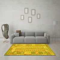 Ahgly Company Indoor Rectangle Southwestern Yellow Country Area Rugs, 2 '4'