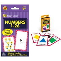 Комплект флаш карти: по-ярки детски флаш карти: цветове и форми флаш карти + номера на флаш карти, класове ПК-1