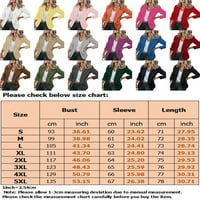 Grianlook ol Blazer за жени със солиден цвят Отворено предно жилетка яке