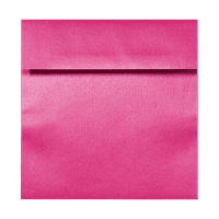 Хартия квадратна покана пилинг & натиснете пликове, 80лв, 1 2, Азалия розов металик, пакет