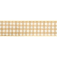 Начин да отпразнуваме Великден декоративна панделка, бежово и бяло Каре, 2.5 12'