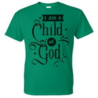 Мъжки аз съм дете на Бог y Зелена тениска 2x-голямо зелено