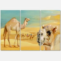 Дизайнарт 'камили в дивата пустиня' къща платно стена Принт