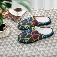 Символ за мир женски памучни чехли смешни отпечатани нехид каучукови подметки