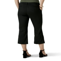 Лий ездачи женска форма илюзии Страничен панел случайни панталони Капри